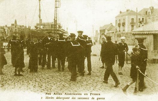 Guerre 1914/1918-  SOLDATS AMERICAINS - Arrivée en France.