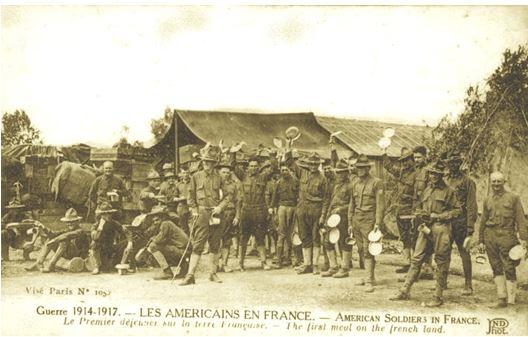 Guerre 1914/1917-  SOLDATS AMERICAINS - en France.