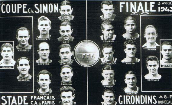 LES GIRONDINS : Samedi 3 avril 1943, une finale pour rien.