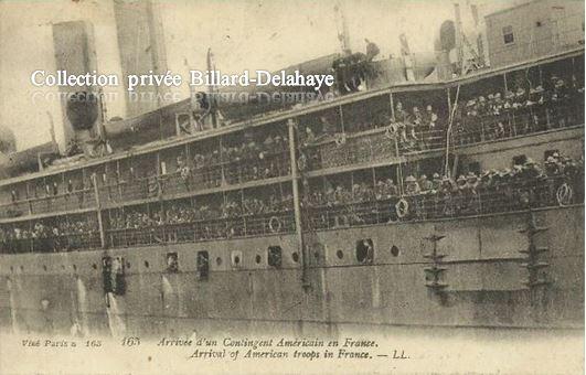 Guerre 1914/1918 - SOLDATS AMERICAINS - Arrivée en France par bateau -
