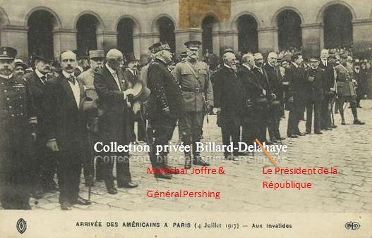 Guerre 1914/1918 -  SOLDATS AMERICAINS LE 4 JULLET 1917 AUX INVALIDES A PARIS
