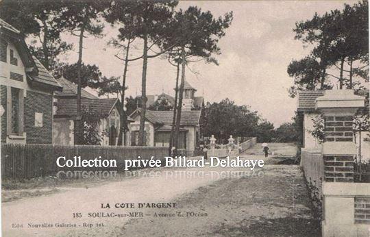 AVENUE DE L'OCEAN A SOULAC- sur- MER VERS 1900.