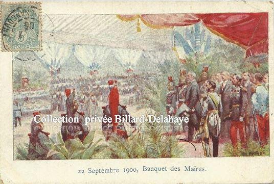BANQUET DES MAIRES DU 22.09.1900. LA REPUBLIQUE A 108 ANS.