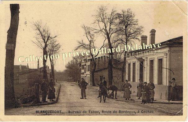 CACHAC, Route de Bordeaux, Grand'Route,Bureau de Tabac.1908