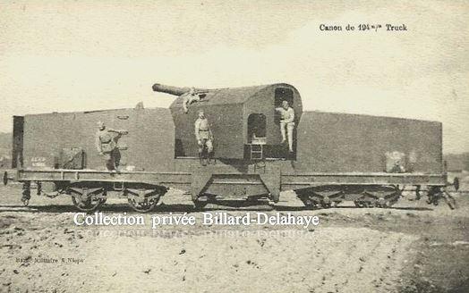 Guerre 1914/1918 - EN FRANCE - CANON de 194 mm TRUCK.