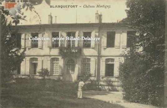 CHATEAU MONTIGNY, RUE ALPHONSE LAMARTINE BLANQUEFORT VERS 1905.