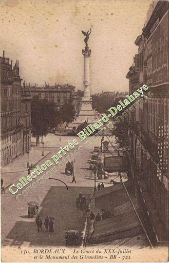 150 - Cours du XXX juillet et le Monument des Girondins - recto-