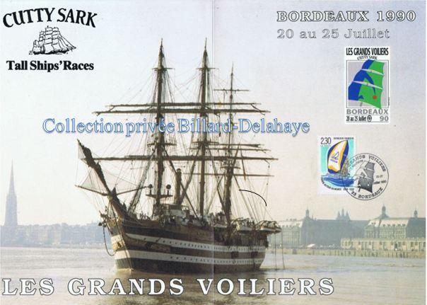 CUTTY SARK  BORDEAUX DU 20 AU 25.07.1990.LES GRANDS VOILIERS.