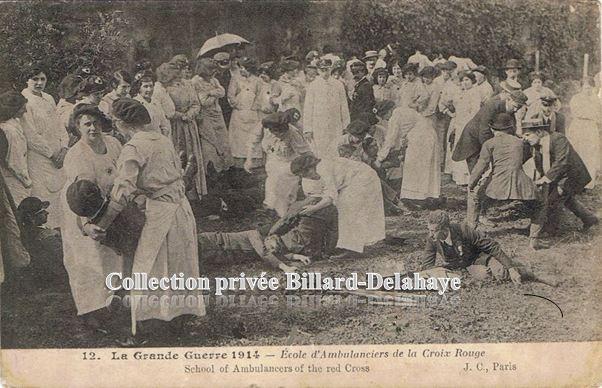 12 - Ecole d'ambulanciers de la Croix Rouge 1914 - J. C, Paris -