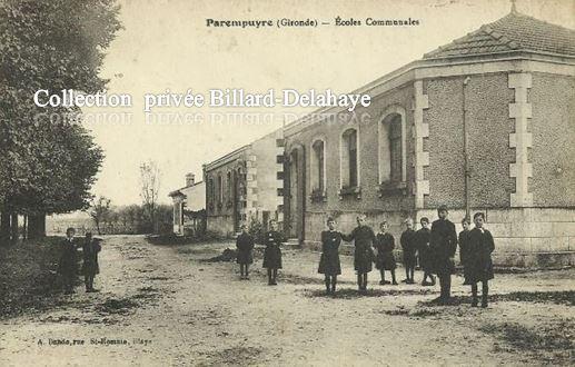 PAREMPUYRE (Gironde). ECOLES COMMUNALES VERS 1920.
