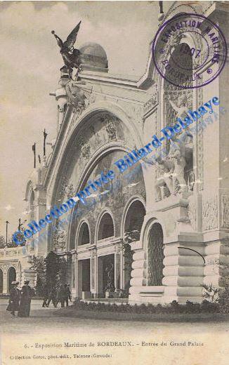 Exposition Maritime 1907- Entrée du Grand Palais à Deserces,Marseille.