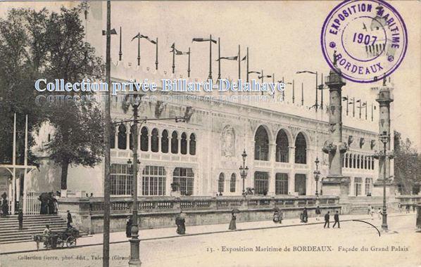 Exposition Maritime de BORDEAUX 02.05.1907-Grand Palais largeur 35 m.