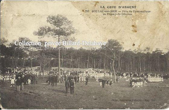 282 - SOULAC 1900 - FETE DE LA GYMNASTIQUE AU CHAMP DE COURSES.