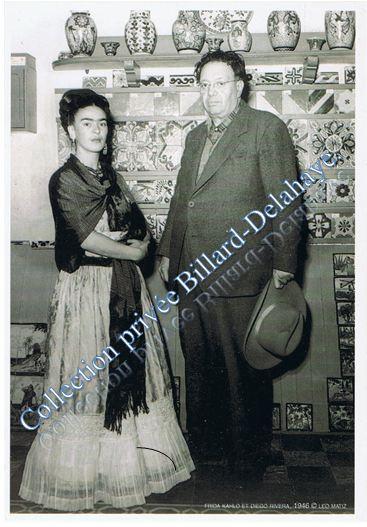 Frida Kahlo et Diego Rivera. Couple de peintres mexicains.