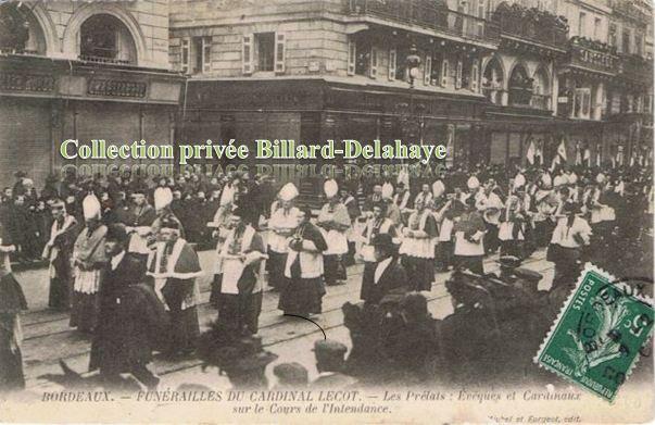 Funérailles du CARDINAL LECOT en 1909 à Pierre FERAUT (31).