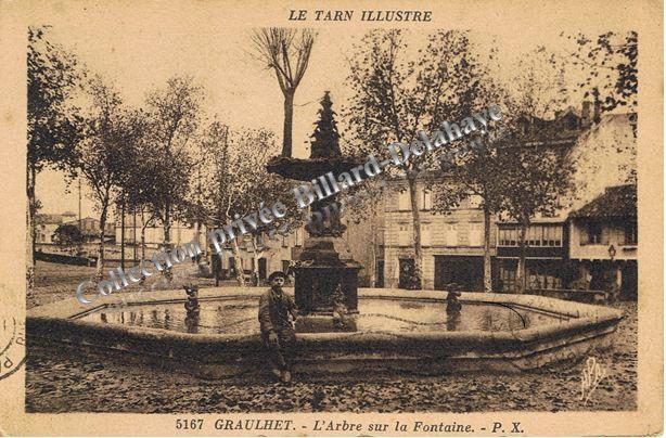 GRAULHET, l'Arbre sur la Fontaine. P.X.