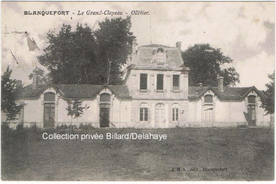 Château  le Grand Clapeau, carte nouvel an 1909.