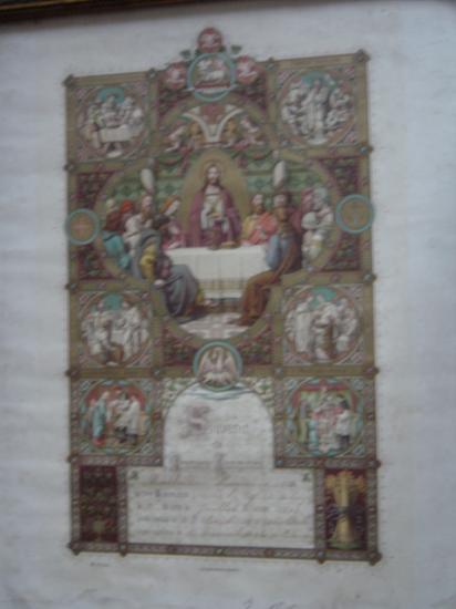 Souvenir de la1ère communion de Mathilde le 9 juillet 1905.