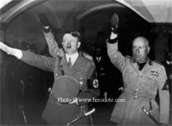 Hitler et Mussolini à Florence le 28 octobre 1940