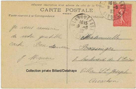 Les Postes.    verso