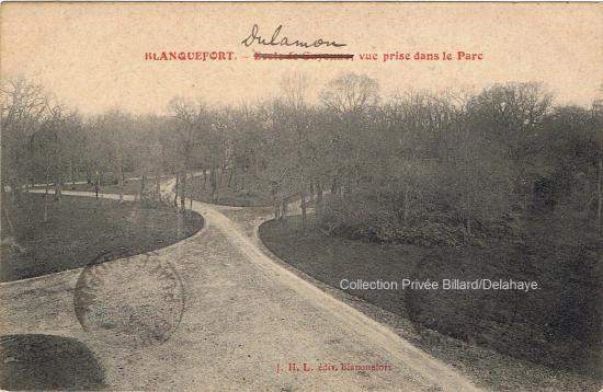 Vue du parc Dulamon : carte ayant circulé en 1918.