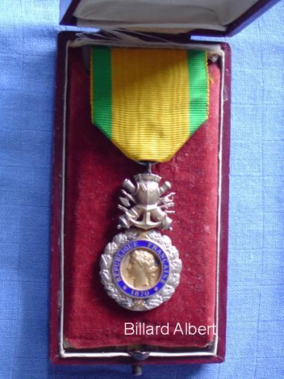 Médaille Militaire Albert Billard.