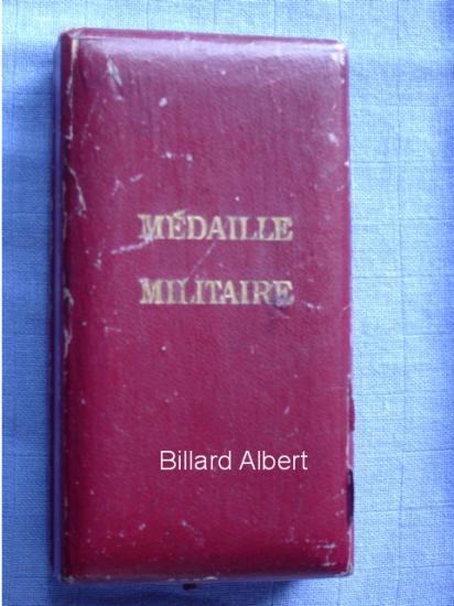 Médaille Militaire Albert Billard.