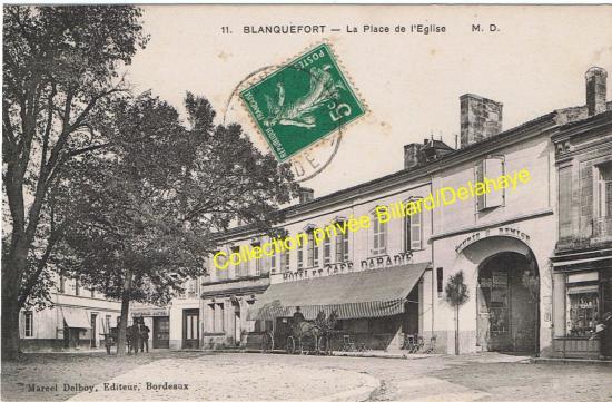 Place de l'église dans les années 1908/1910