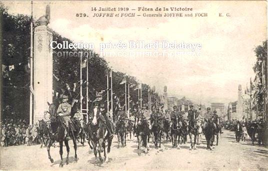 14 JUILLET 1919 --  FETES DE LA VICTOIRE A PARIS -