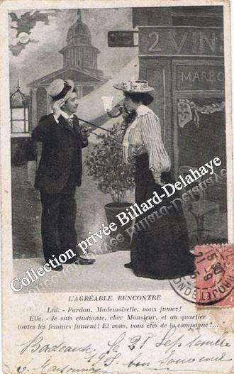 L'AGREABLE RENCONTRE - Env. de Bordeaux  le 31.09.1905 -