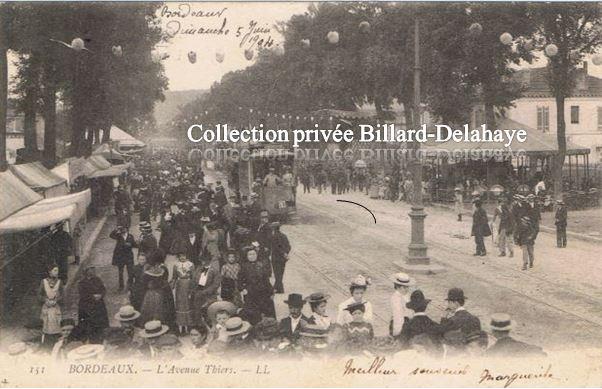 L'Avenue THIERS à  Bordeaux - Dimanche 5 juin 1904 -