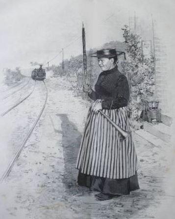 LA GARDE-BARRIERE. Image de 1891.