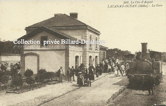 GARE DE LACANAU-OCEAN (Médoc)  VERS 1900 - .