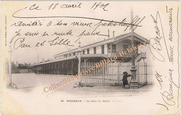 La Gare du Médoc vers 1900.