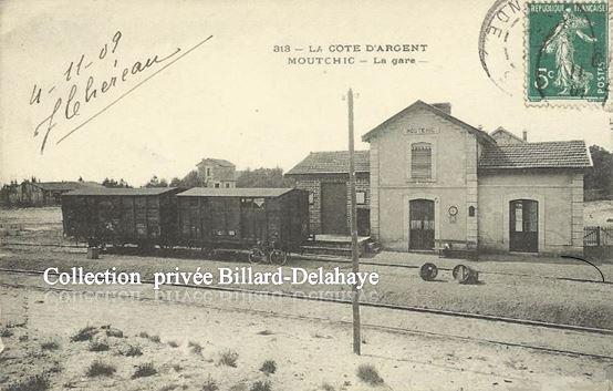 LA GARE DU MOUTCHIC.LACANAU (Gironde) Vers 1900.