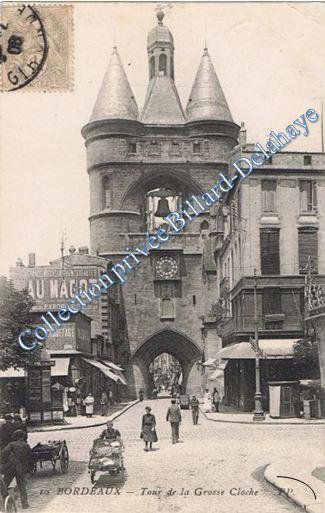 La GROSSE CLOCHE. Ecrite 09.02.1908 par Dussom BX à Berthon Paris.