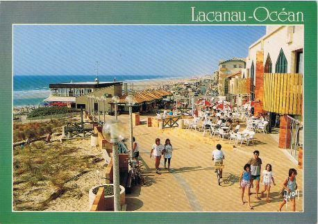 LACANAU-OCEAN LE FRONT DE MER DANS LES ANNEES 1970.