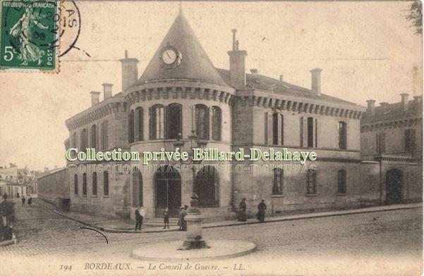 LE CONSEIL DE GUERRE, rue Boudet. 1906 à Auguste LE BARBIER -Le Mans-