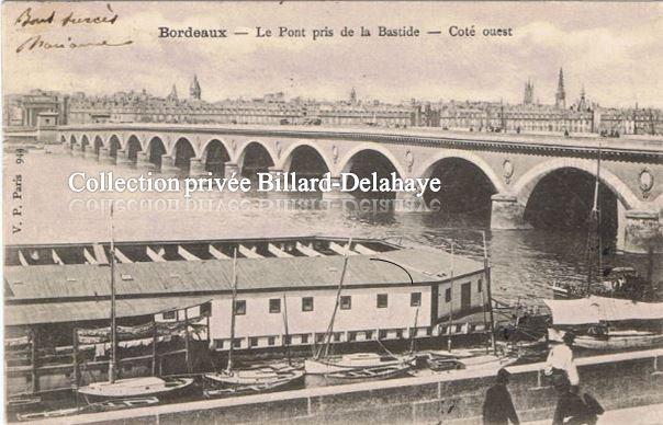 BORDEAUX - Le Pont de Pierre pris de la Bastide - Côté ouest.