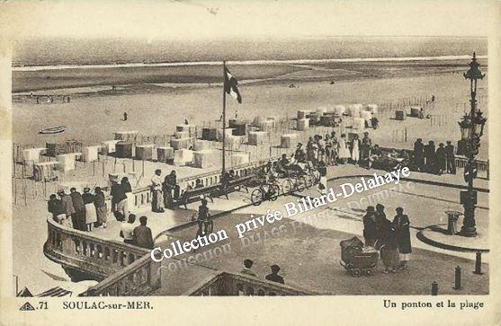 SOULAC - sur - MER. LE PONTON DE LA PLAGE VERS 1940.