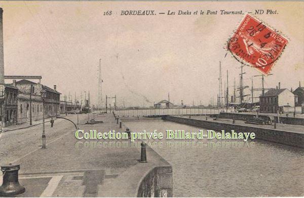 168-LES DOCKS ET LE PONT TOURNANT. Envoi 1911 à Mme LATEYRON.