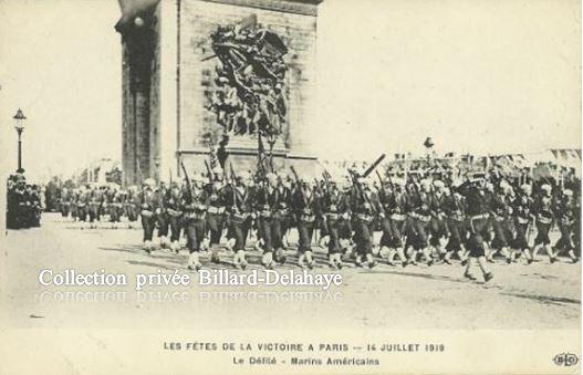 14 - 18 - MARINS AMERICAINS - Les Fêtes de la Victoire à Paris - 14 juillet 1919.