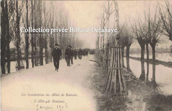 LES INONDATIONS DES ALLEES DE BOUTAUT EN JANVIER 1906.