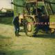 M. HOUGET Dominique et le tracteur (photo polaroid) fin 1980.