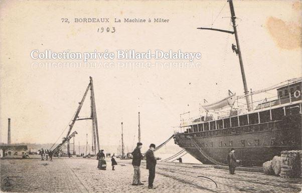 72 - MACHINE A MATER dans le port de BORDEAUX.