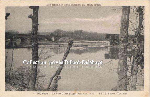 MOISSAC (82) Grandes Innondations du Midi ; nuit du 3 au 4 mars 1930.