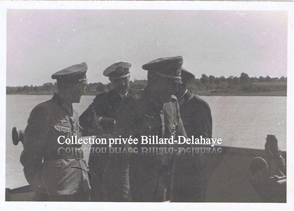 Officier Kriegsmarine & sous-officiers de la Heer sur la Garonne.