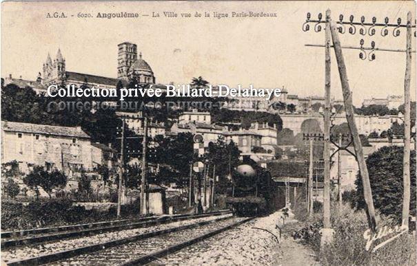 ANGOULEME - La ville vue de la ligne PARIS-BORDEAUX.