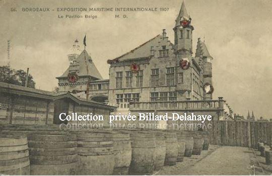 PAVILLON BELGE - EXPOSITION MARTIME INTERNATIONALE DE 1907.
