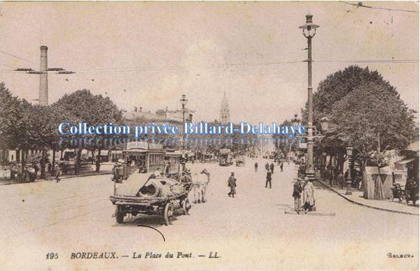 PLACE STALINGRAD et l'Avenue Thiers à la BASTIDE.Envoi du 19.07.1918.
